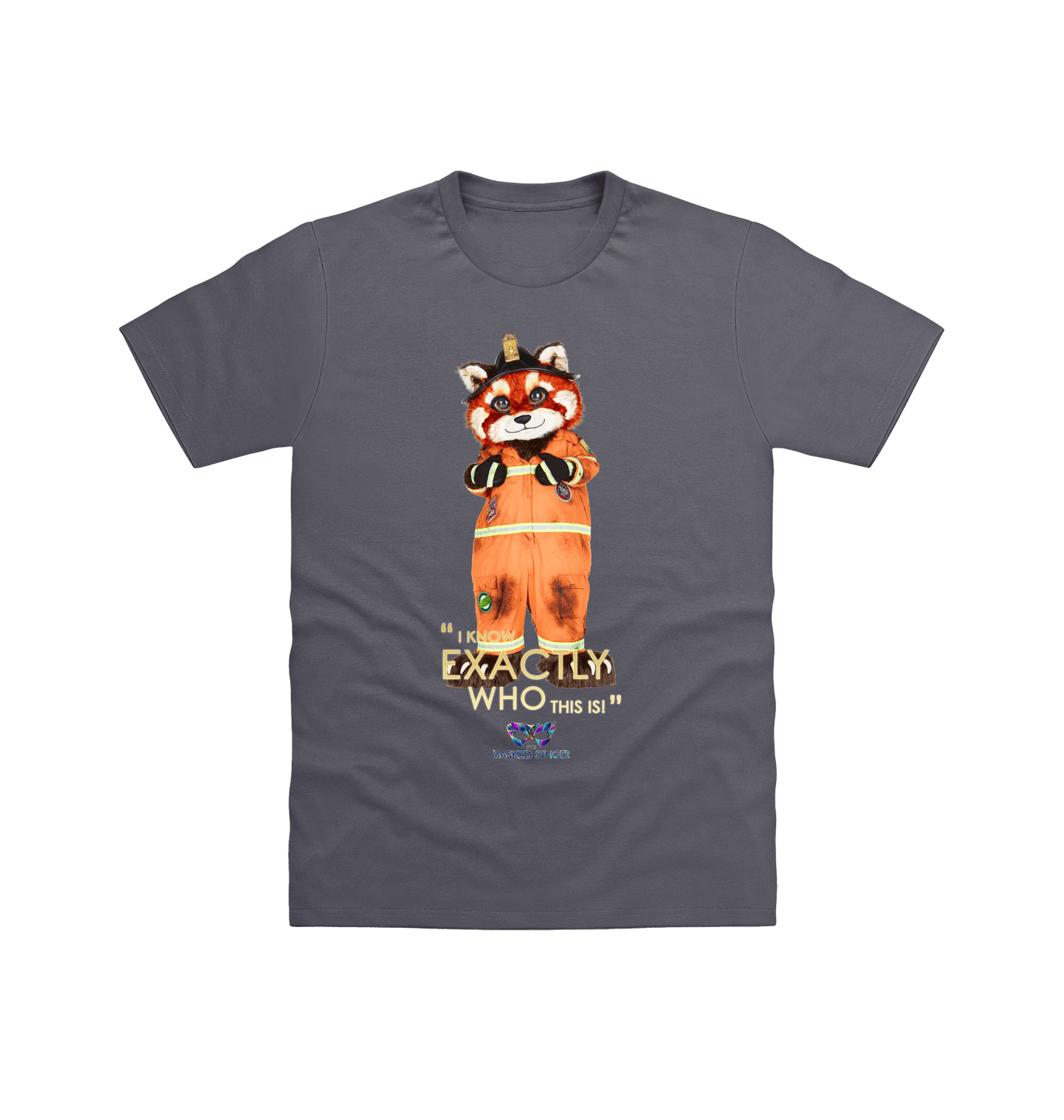 Charcoal Printed T-shirt Front