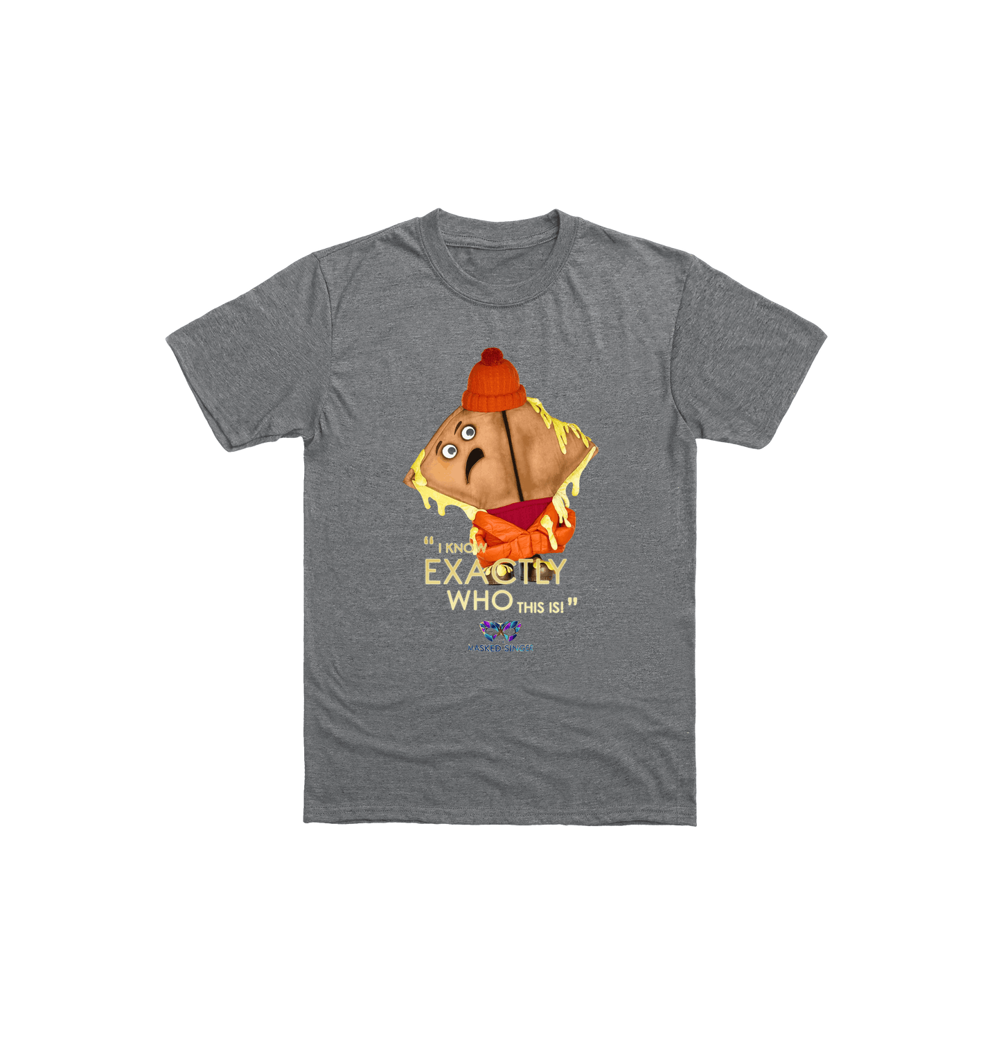 Graphite Heather Printed Kids T-Shirt Front