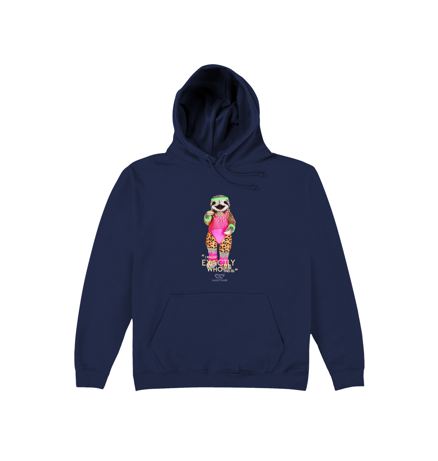 Oxford Navy Printed Hoody Front