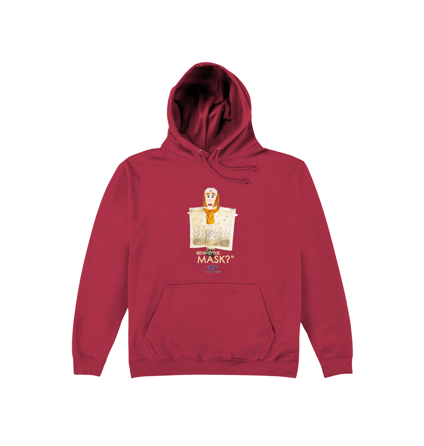Brick Red Printed Hoody Front