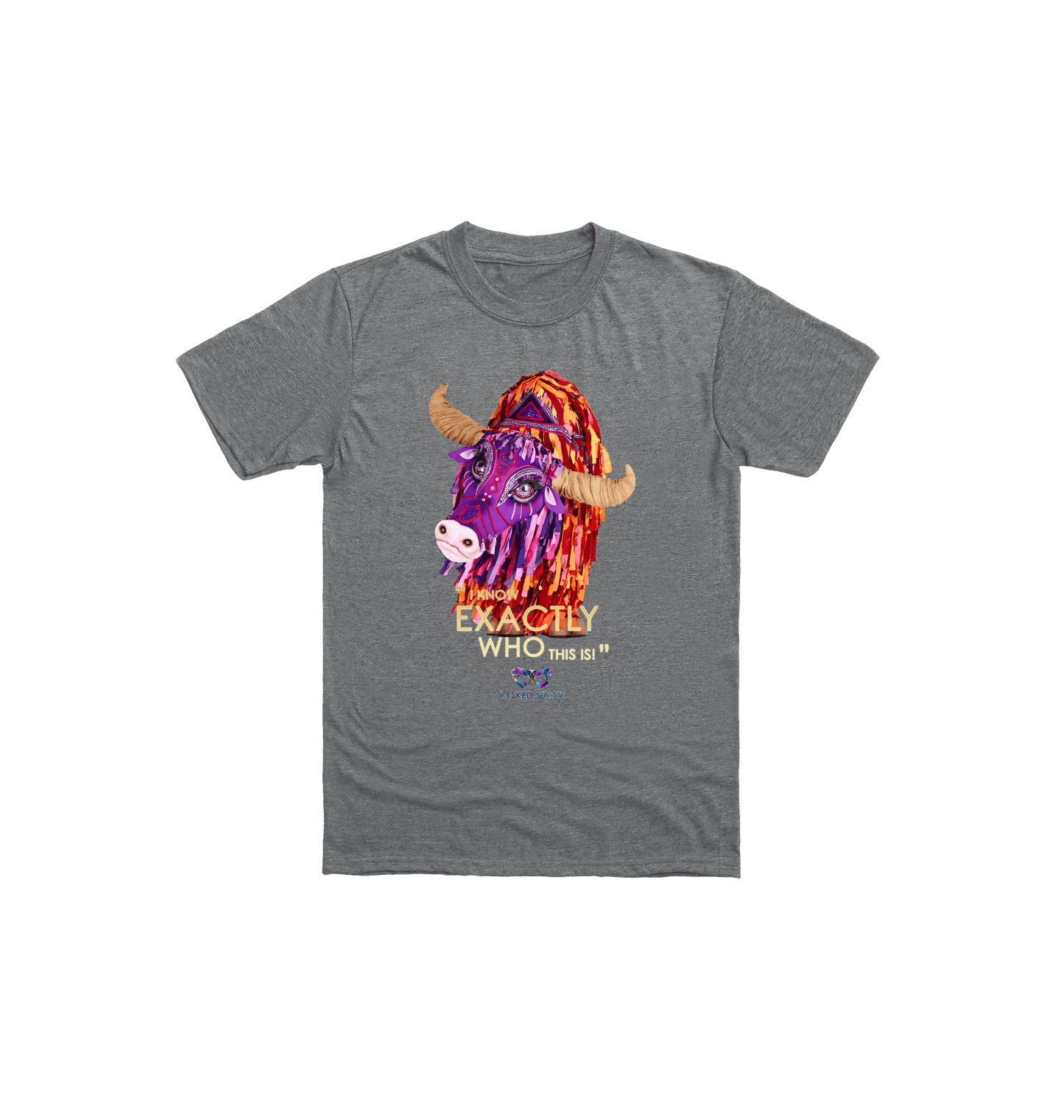 Graphite Heather Printed Kids T-Shirt Front