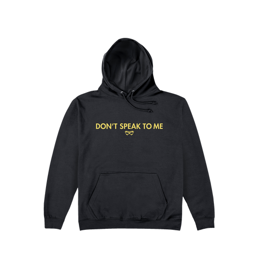 Jet Black Printed Hoody Front