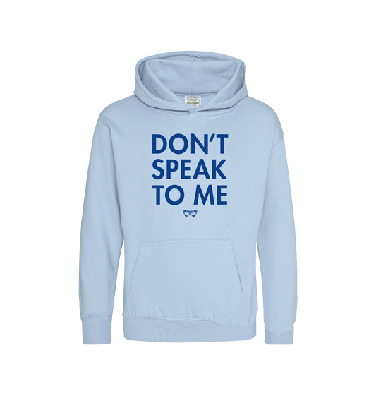 Sky Blue Printed Kids Hoodie Front