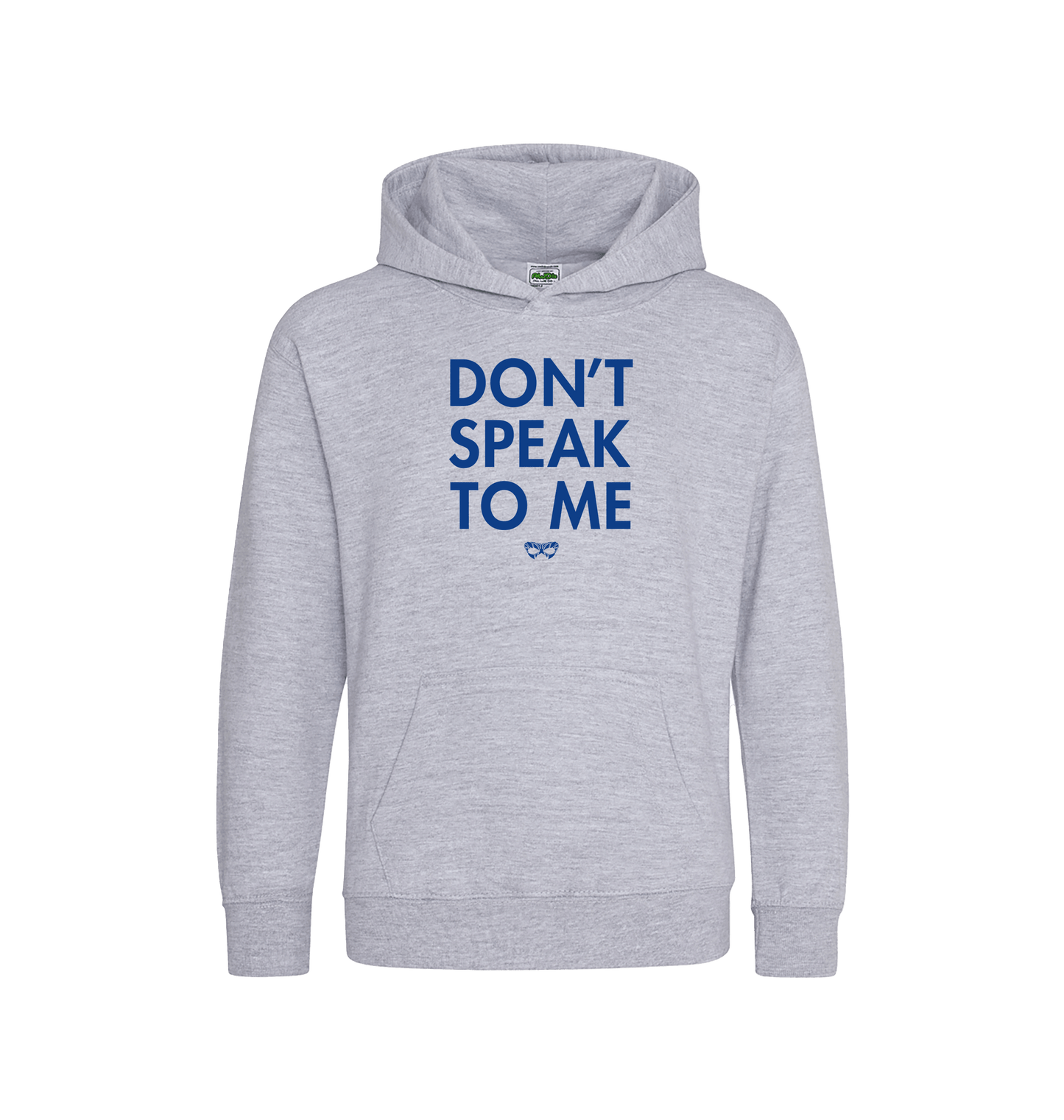 Heather Grey Printed Kids Hoodie Front