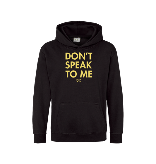 Jet Black Printed Kids Hoodie Front