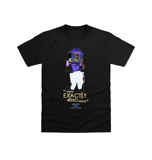 Black Printed T-shirt Front