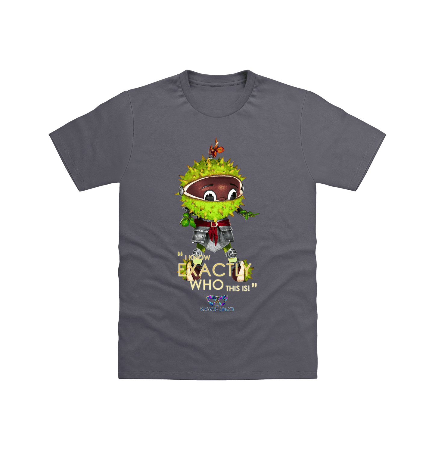 Charcoal Printed T-shirt Front