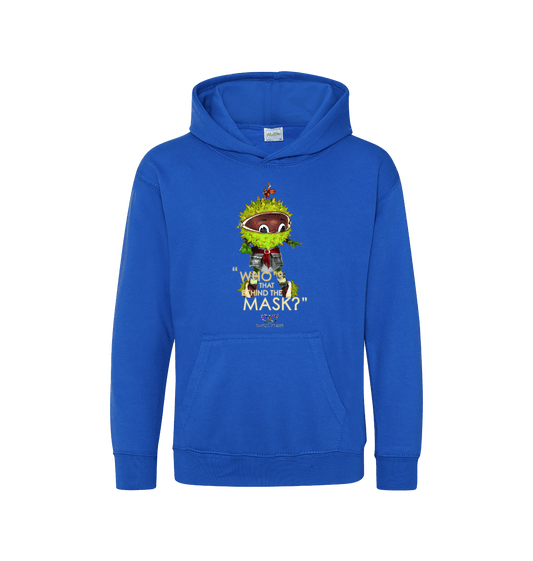 Royal Blue Printed Kids Hoodie Front