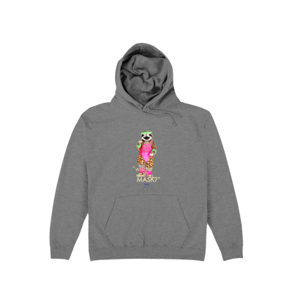 Graphite Heather Printed Hoody Front