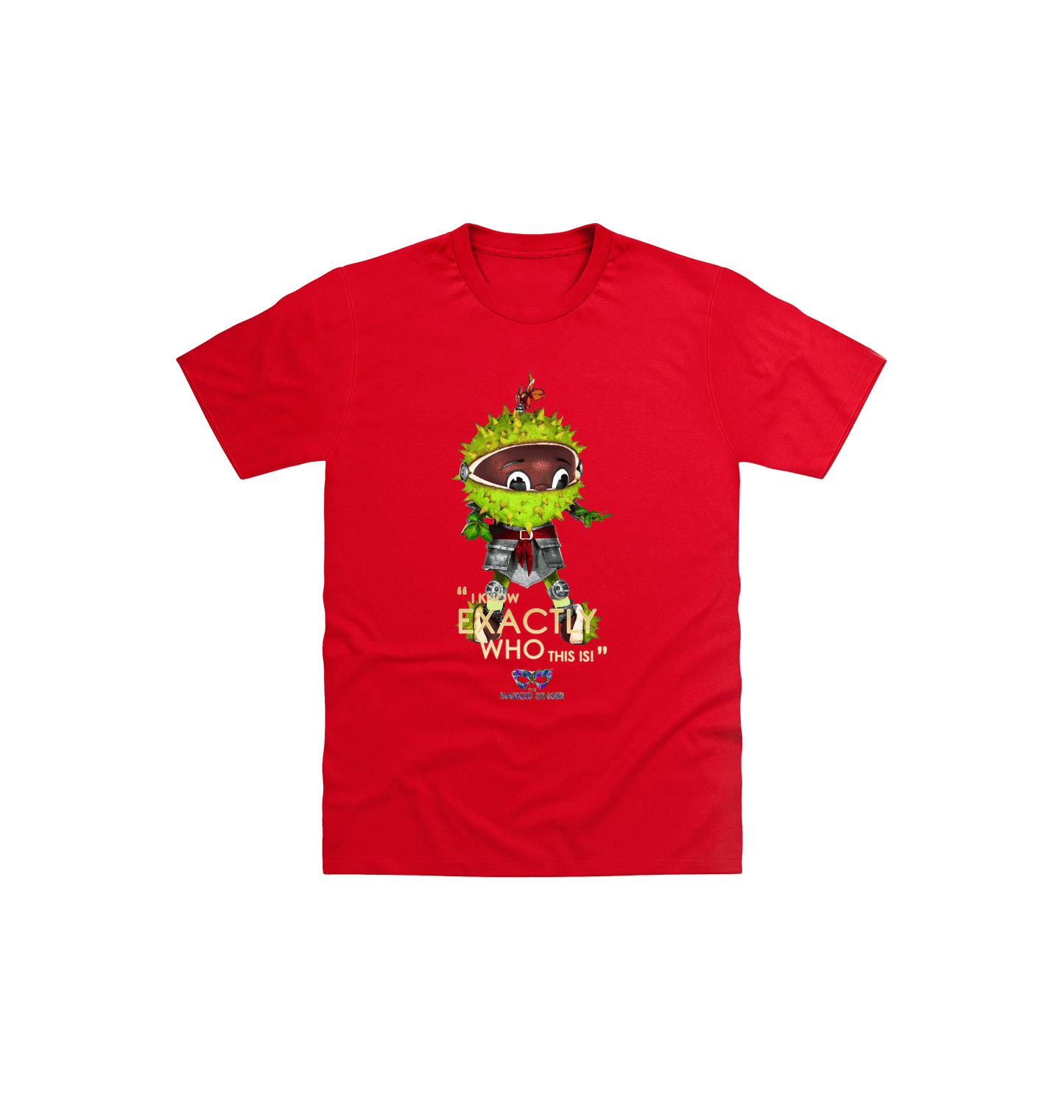 Red Printed Kids T-Shirt Front