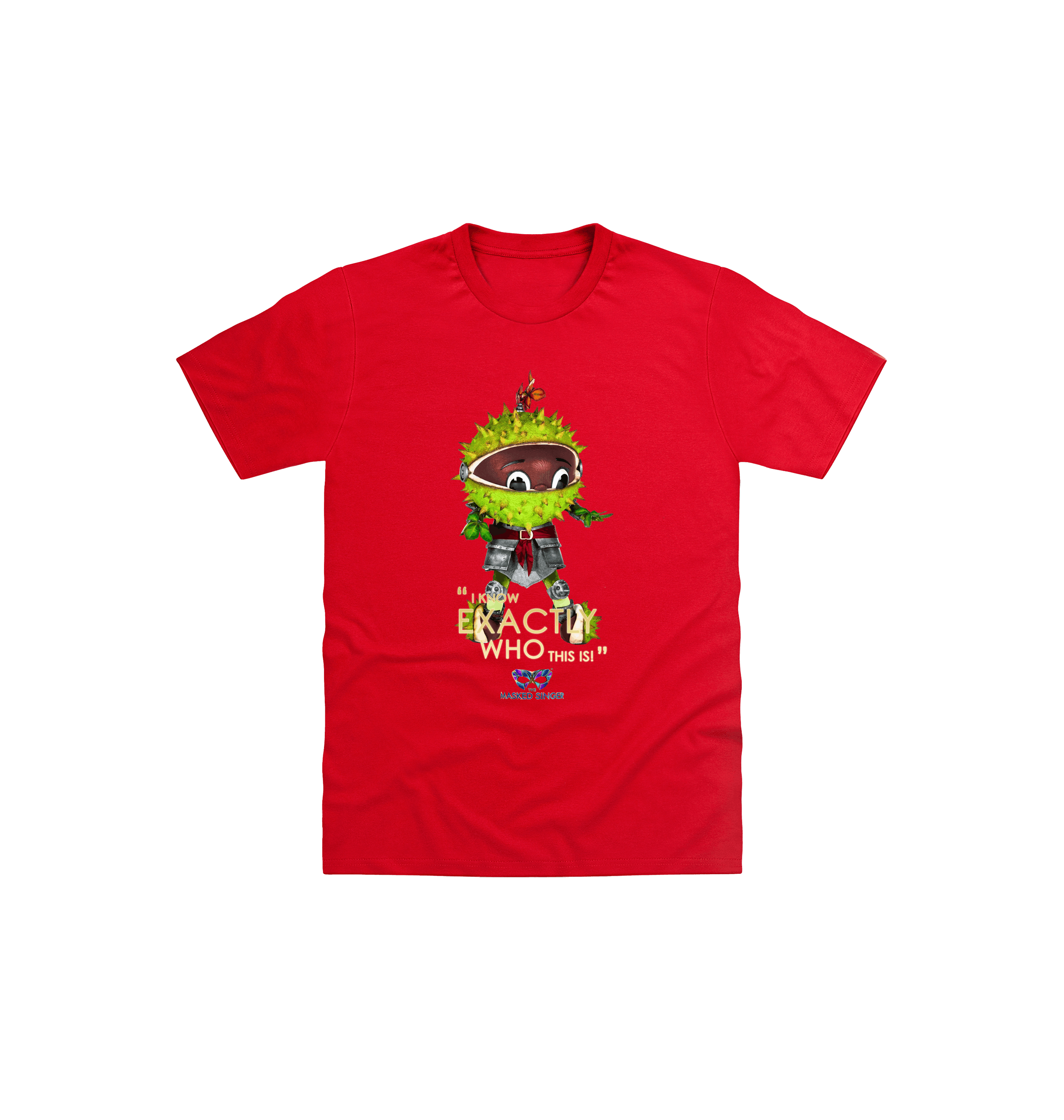 Red Printed Kids T-Shirt Front