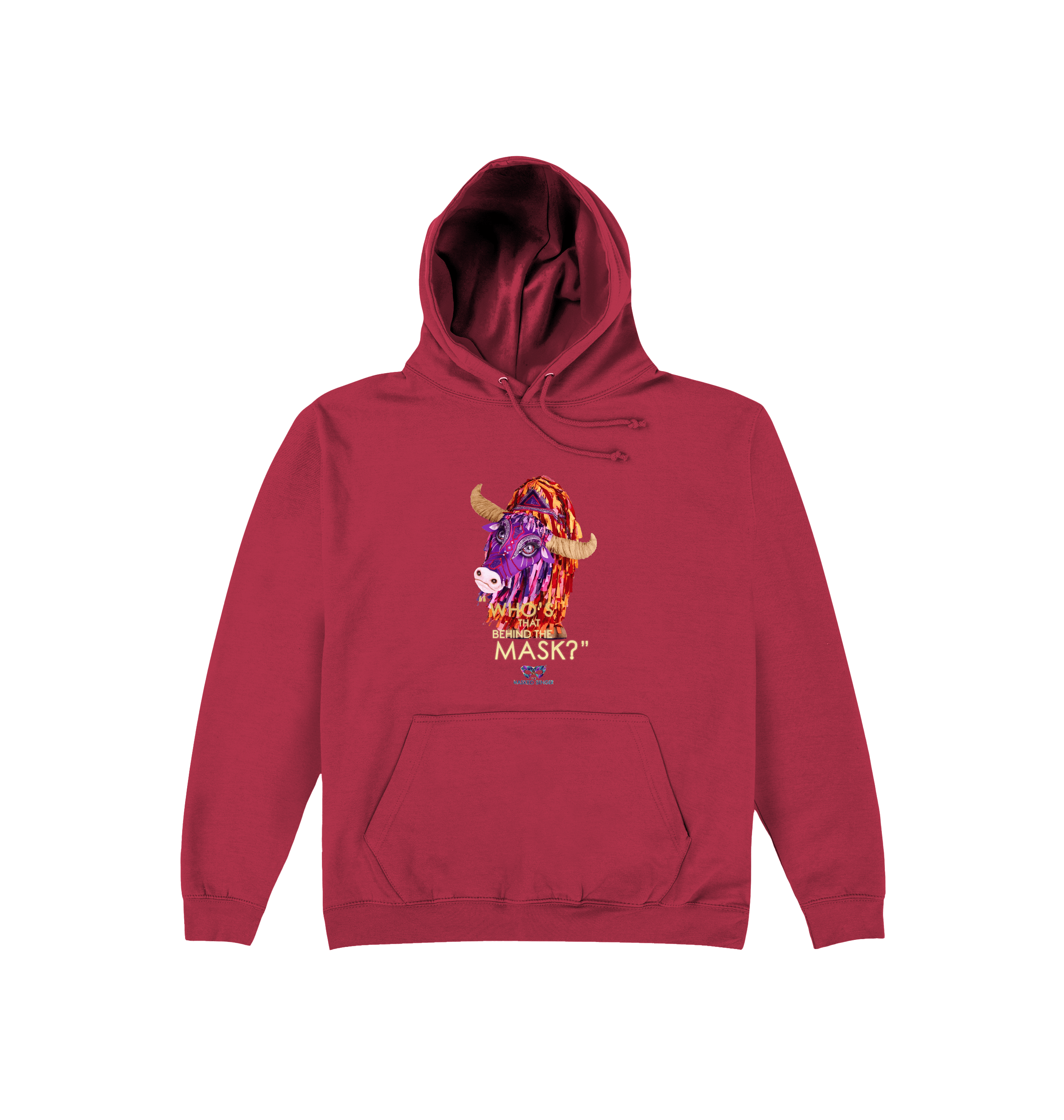 Brick Red Printed Hoody Front