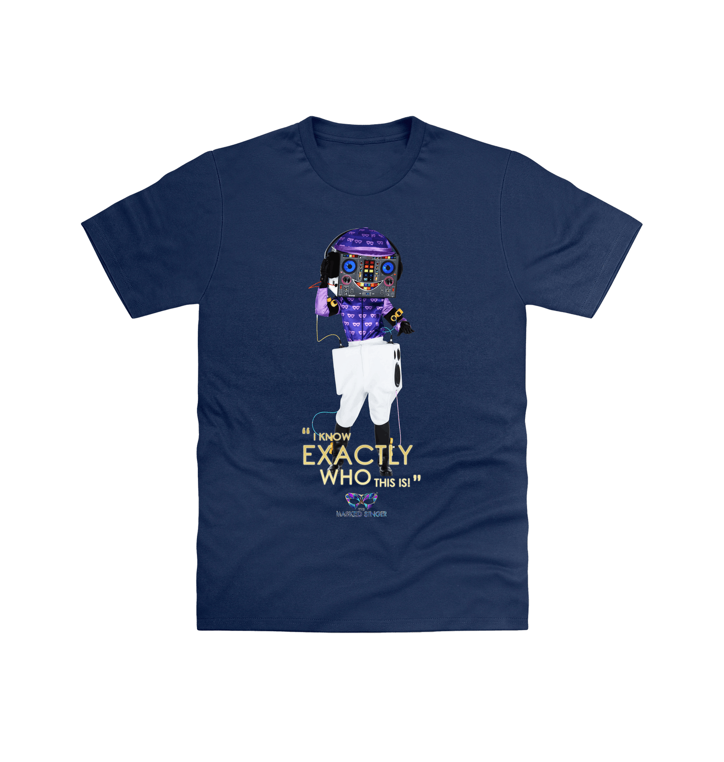 Navy Printed T-shirt Front