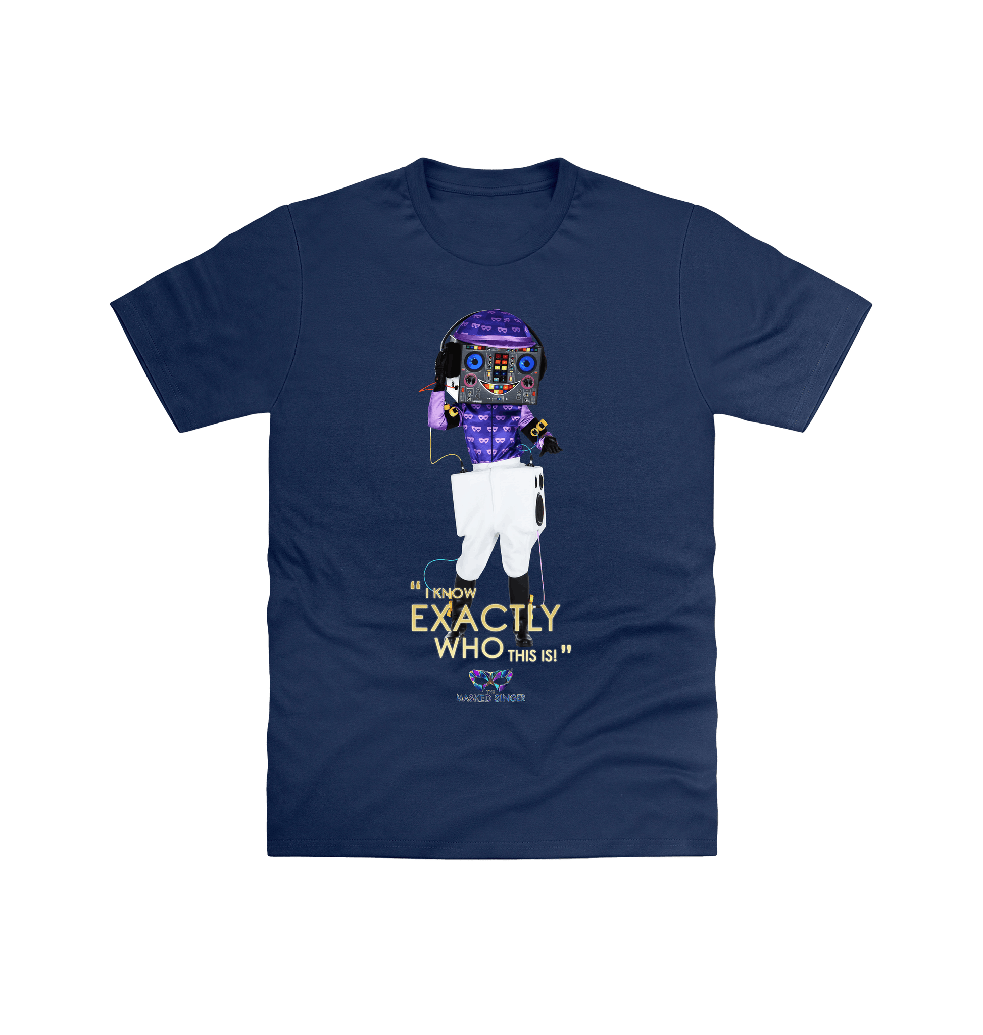 Navy Printed T-shirt Front