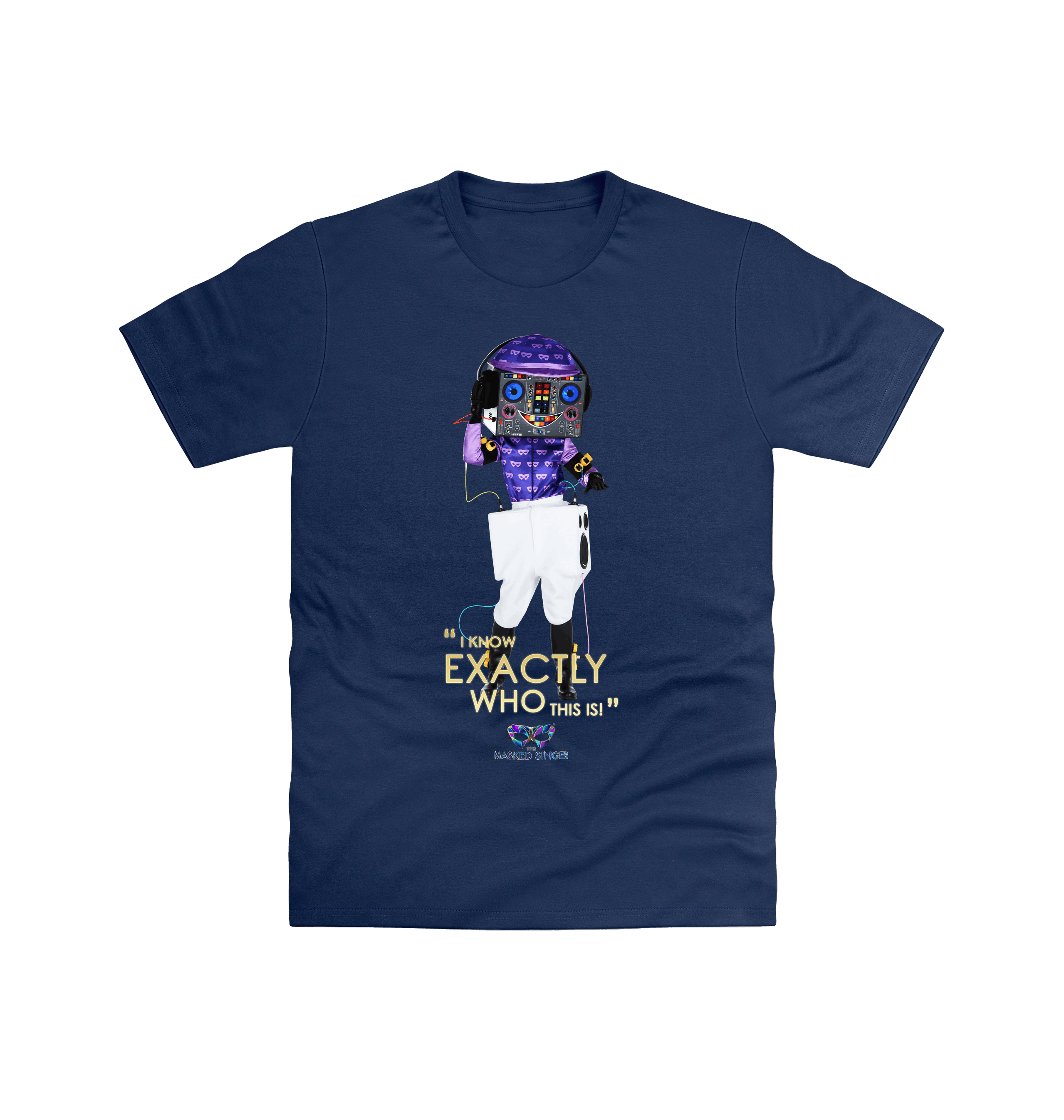 Navy Printed T-shirt Front