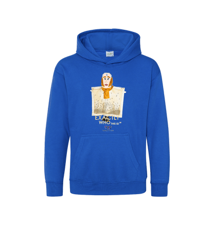 Royal Blue Printed Kids Hoodie Front