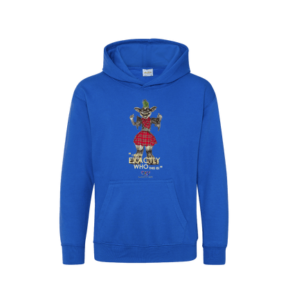 Royal Blue Printed Kids Hoodie Front