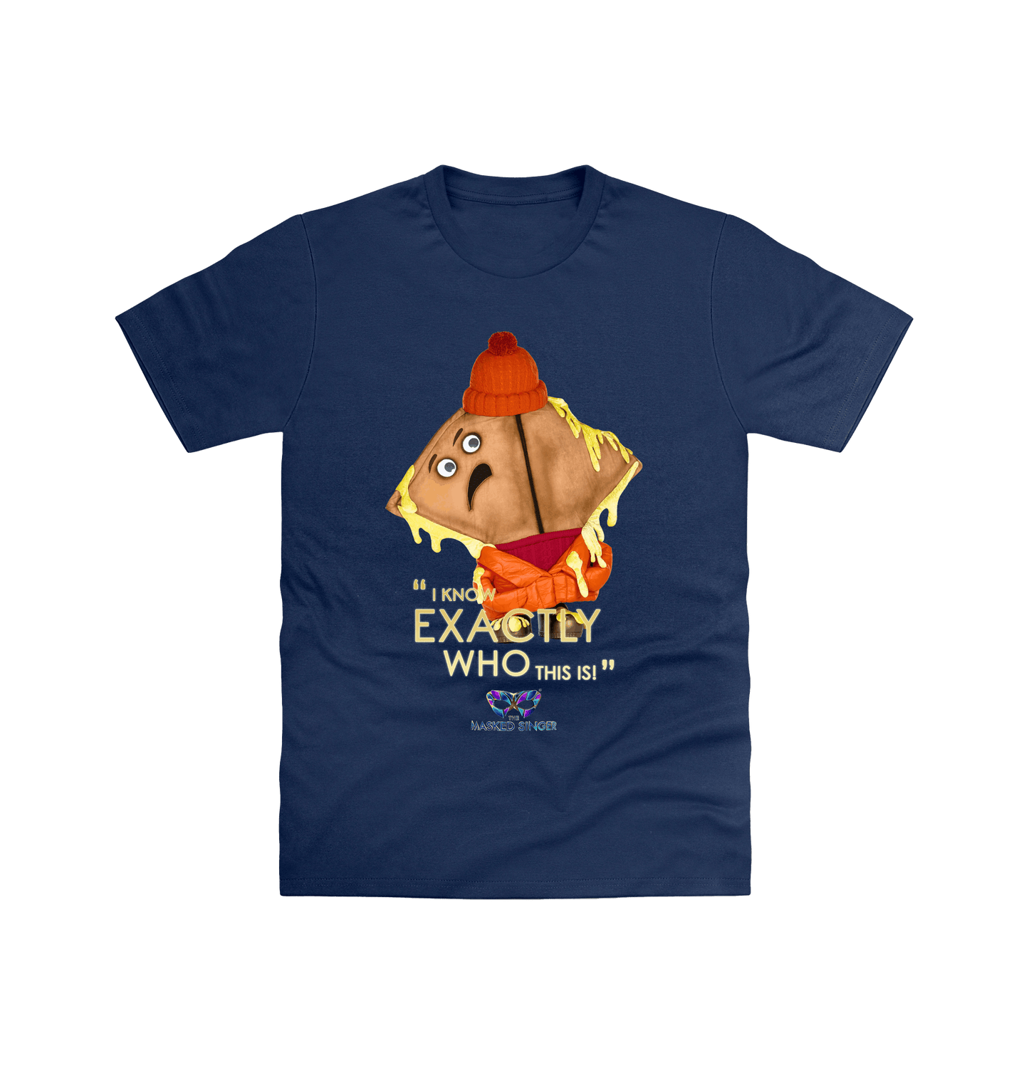 Navy Printed T-shirt Front