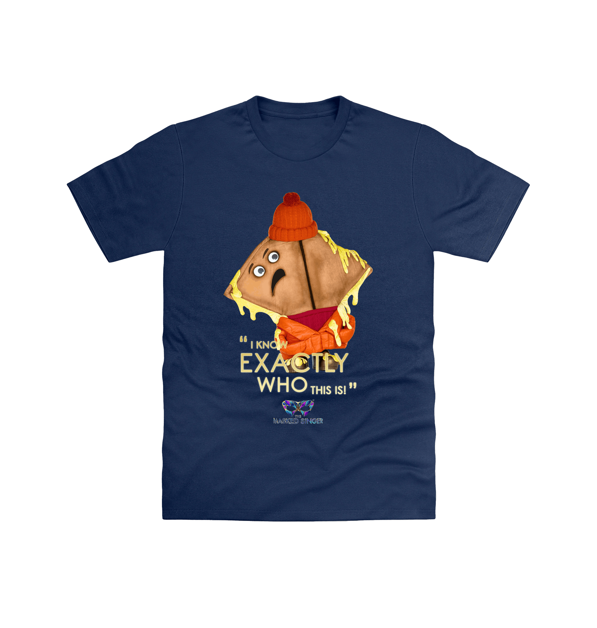 Navy Printed T-shirt Front