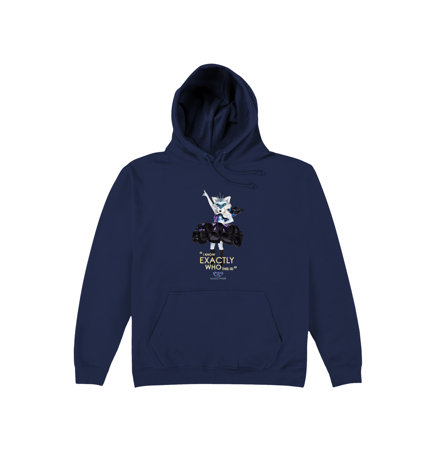Oxford Navy Printed Hoody Front