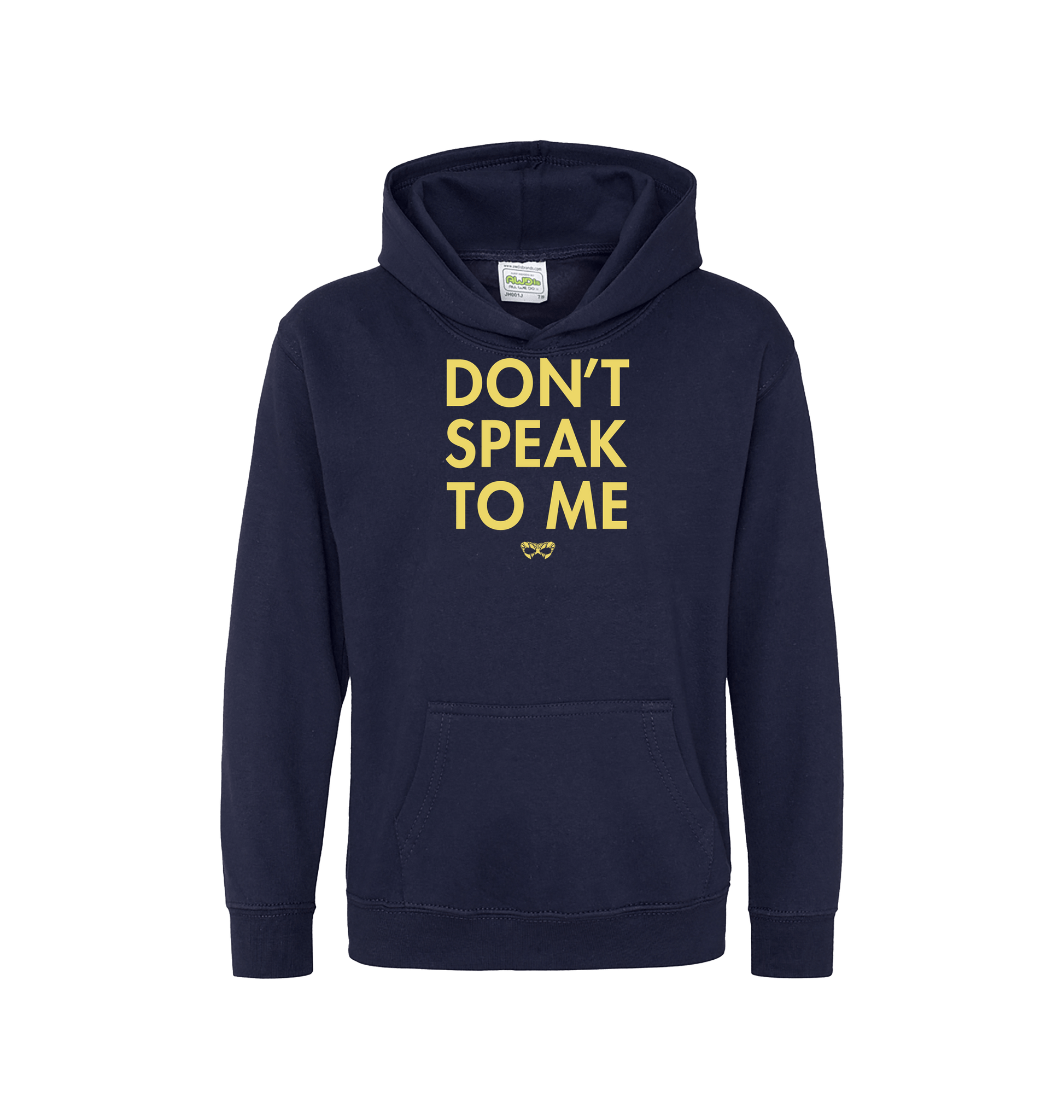 Oxford Navy Printed Kids Hoodie Front