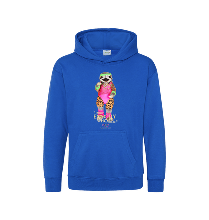 Royal Blue Printed Kids Hoodie Front