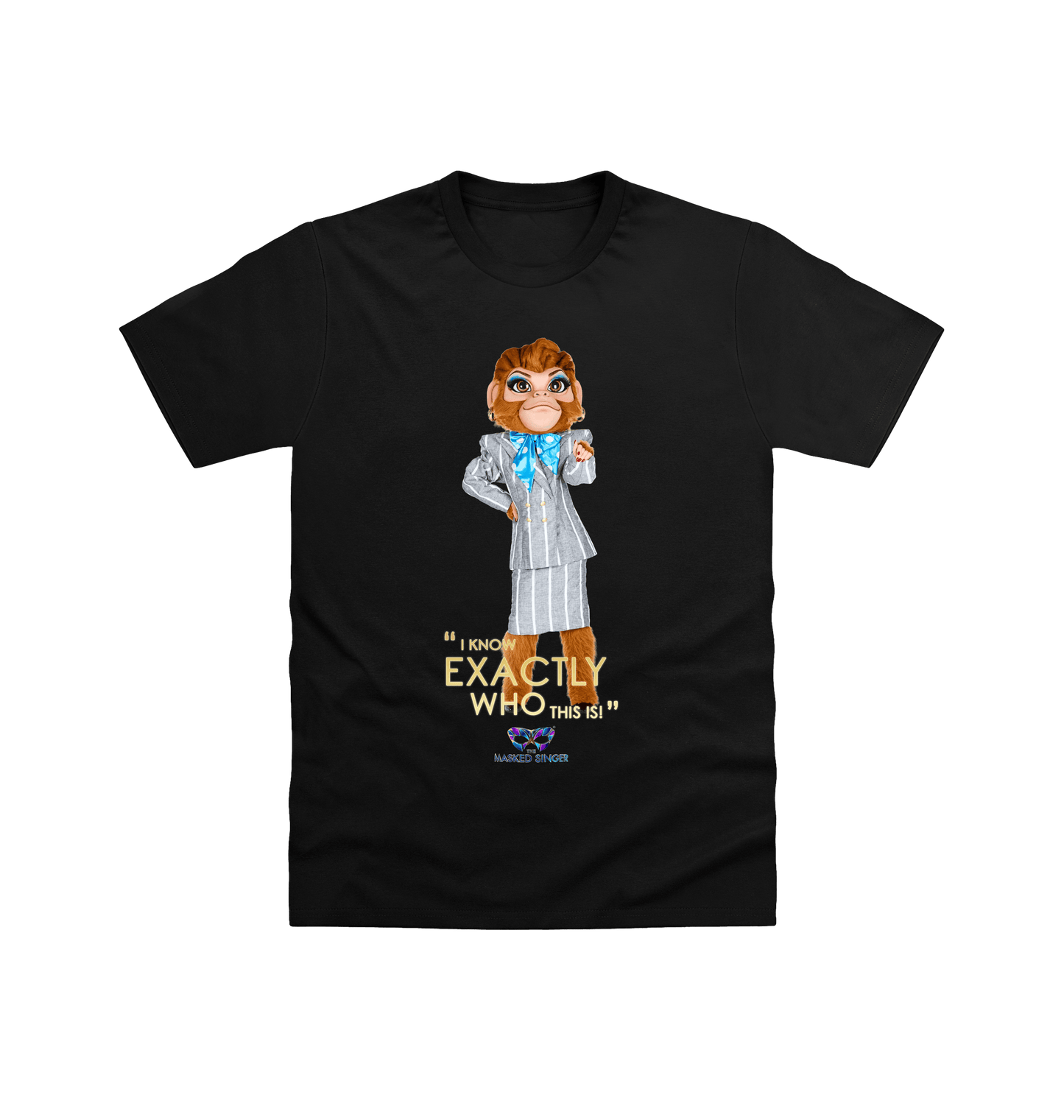 Black Printed T-shirt Front