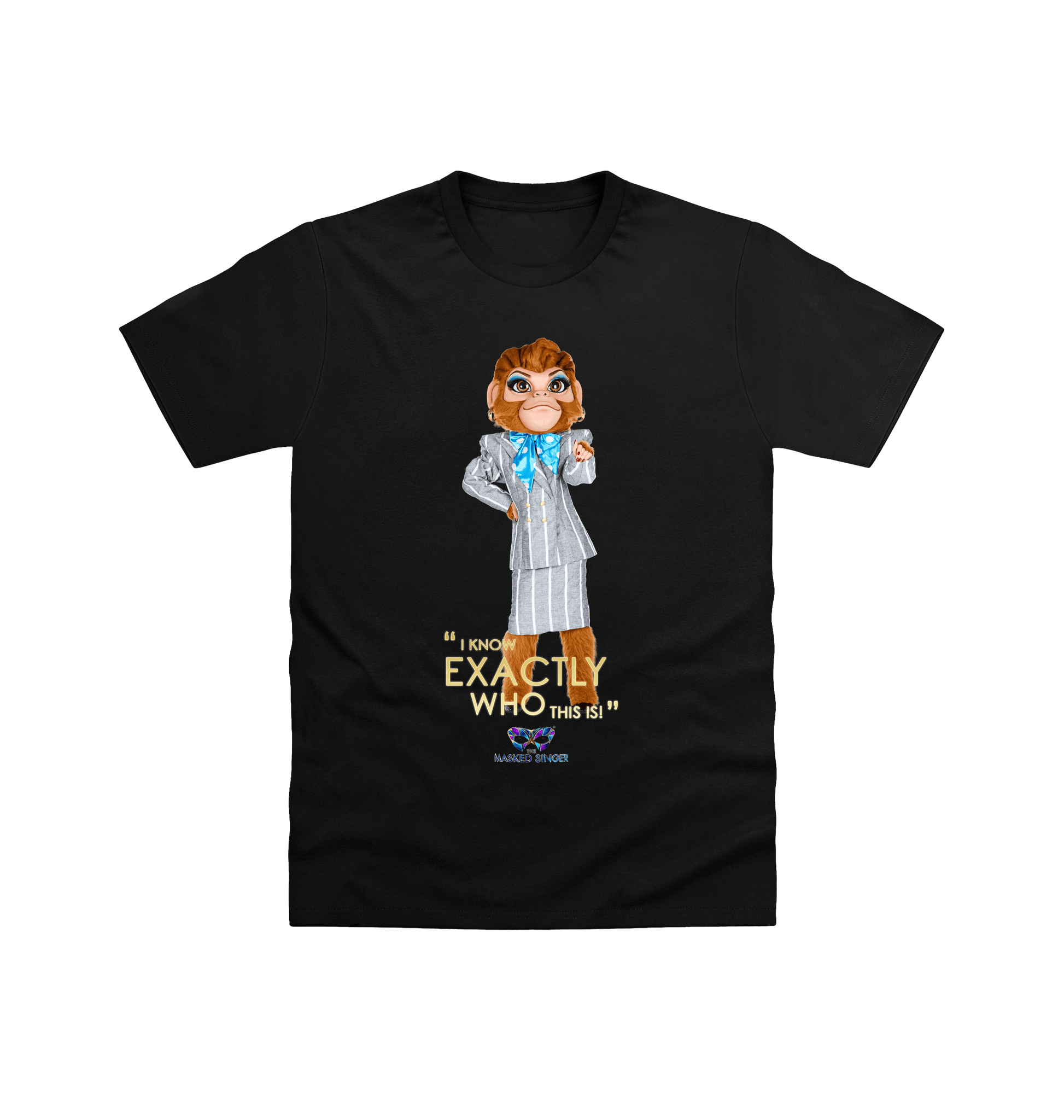 Black Printed T-shirt Front