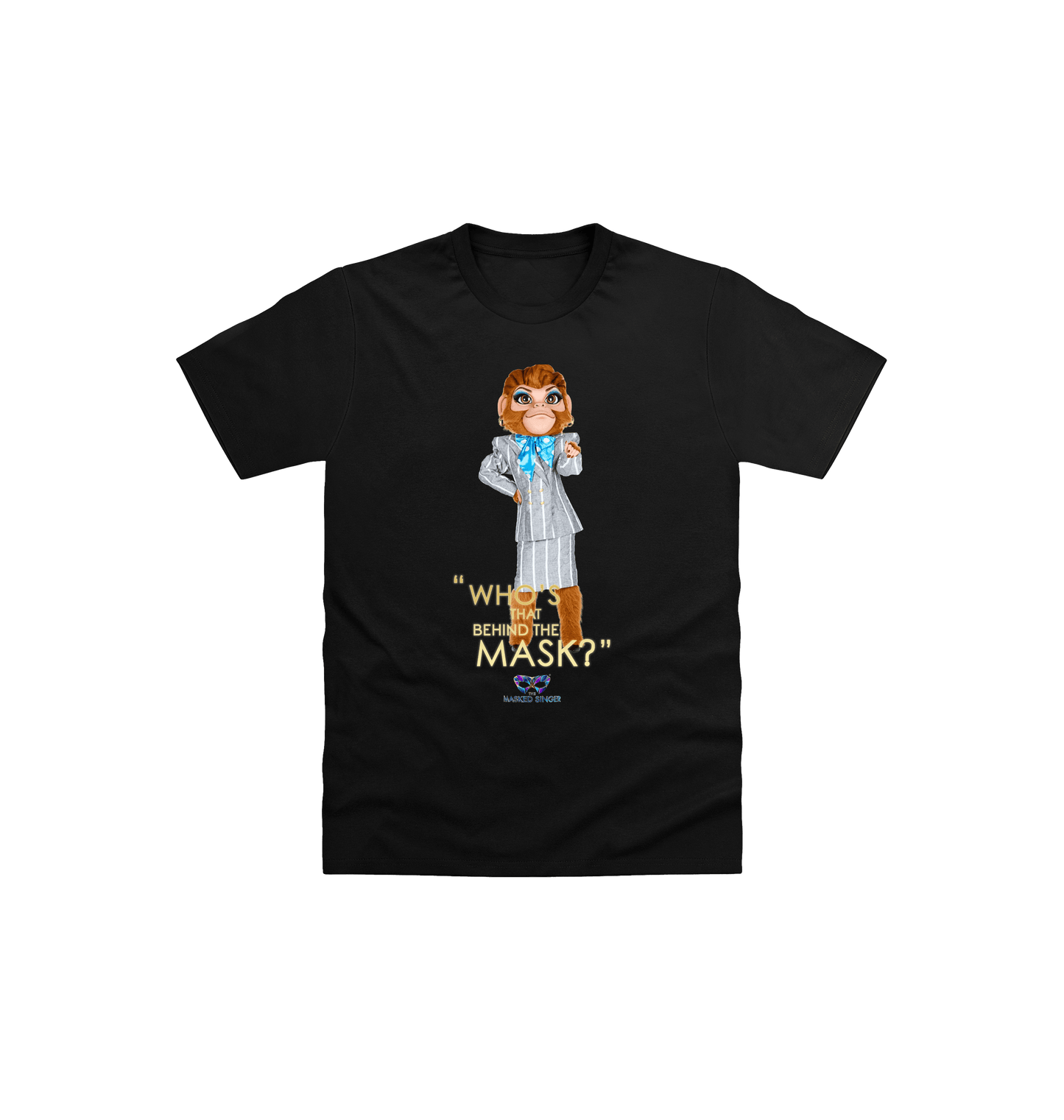 Black Printed Kids T-Shirt Front