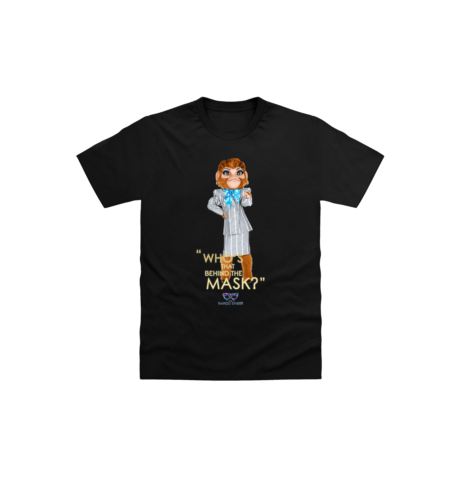 Black Printed Kids T-Shirt Front