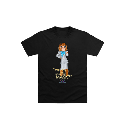 Black Printed Kids T-Shirt Front