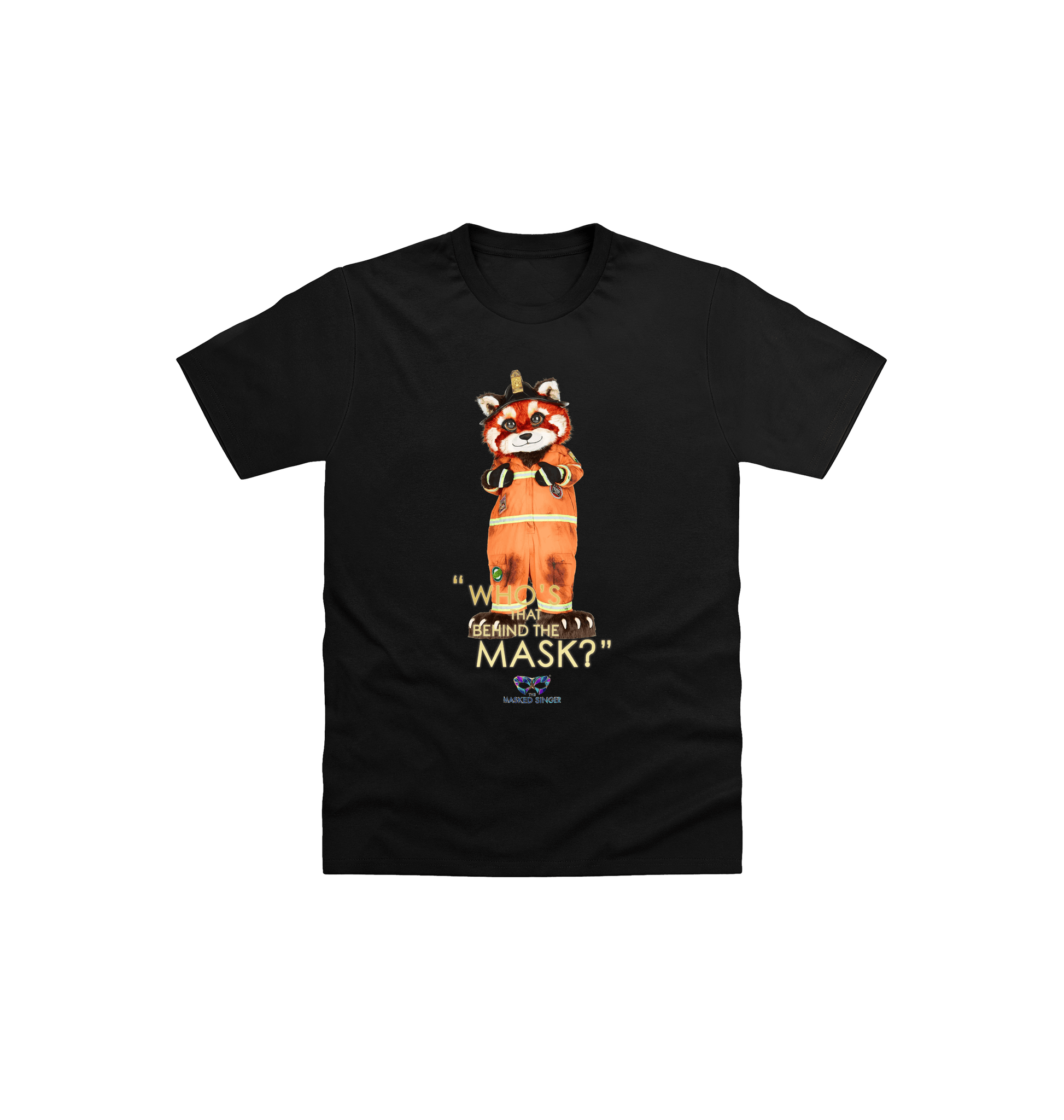 Black Printed Kids T-Shirt Front