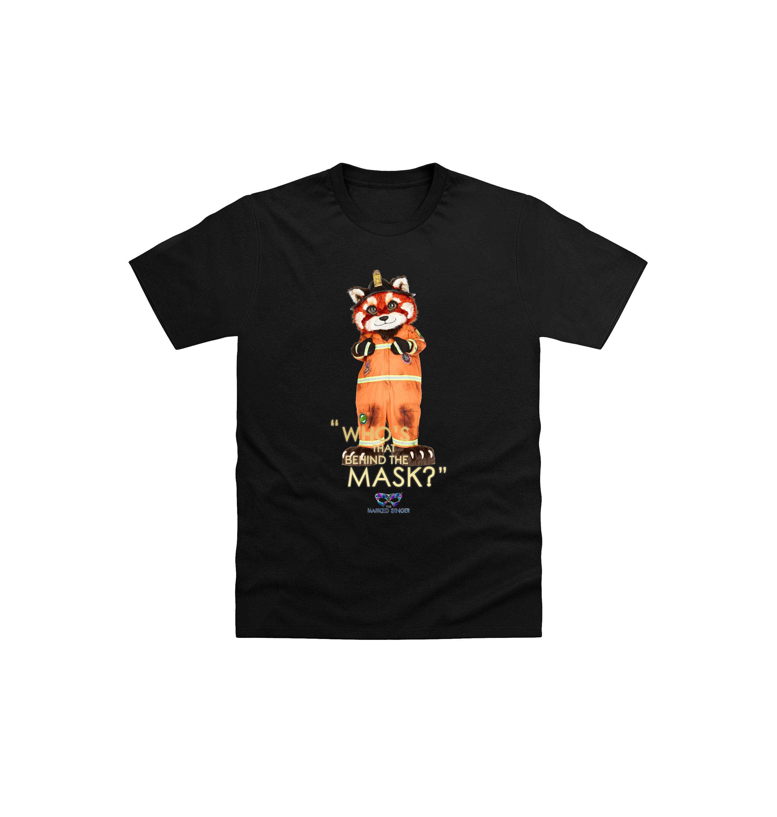 Black Printed Kids T-Shirt Front