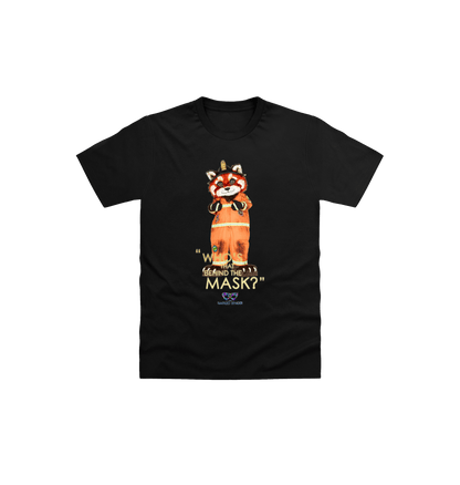 Black Printed Kids T-Shirt Front