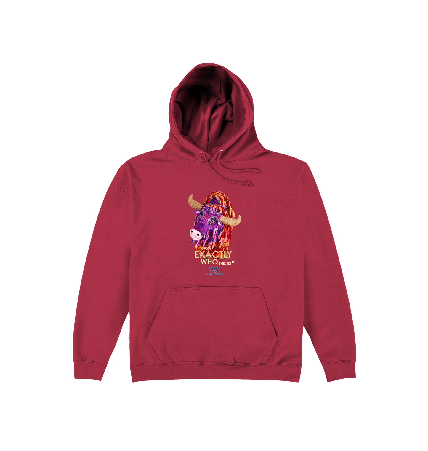 Brick Red Printed Hoody Front