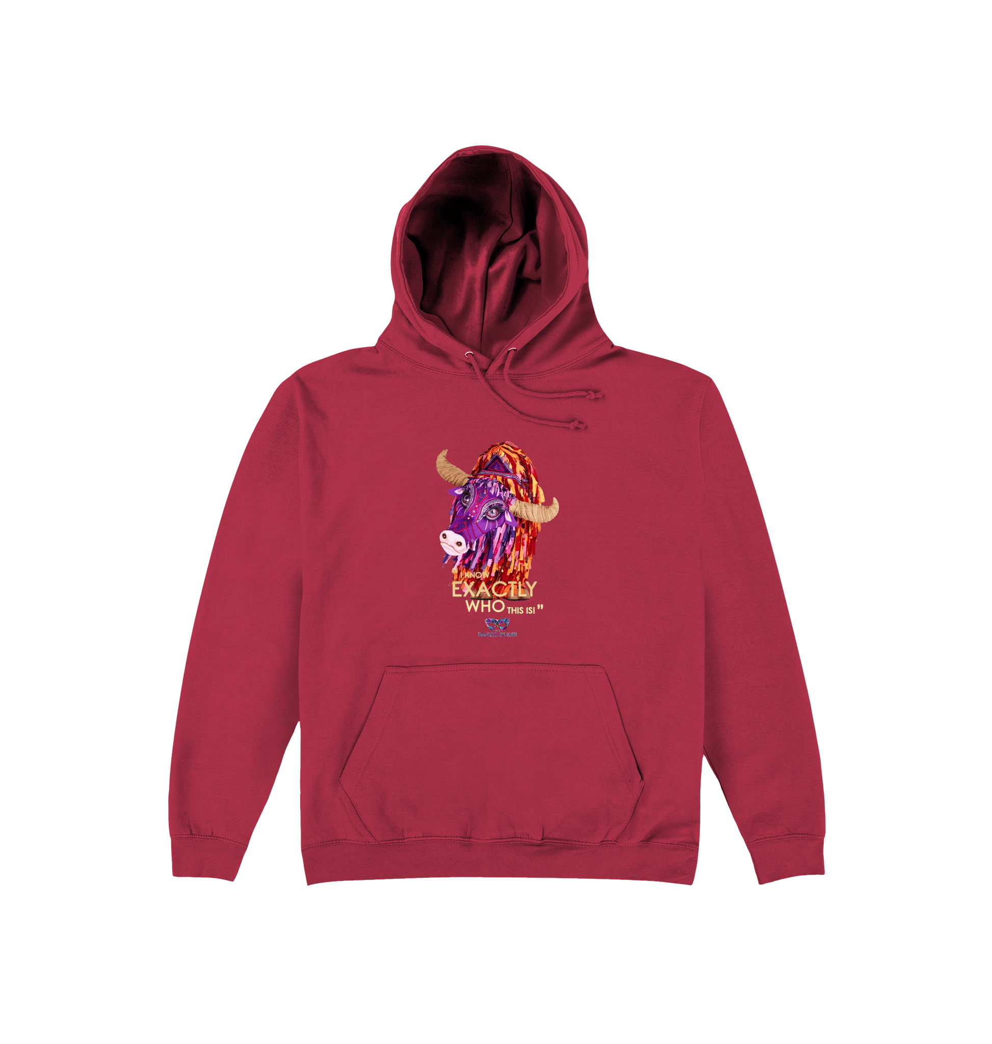 Brick Red Printed Hoody Front