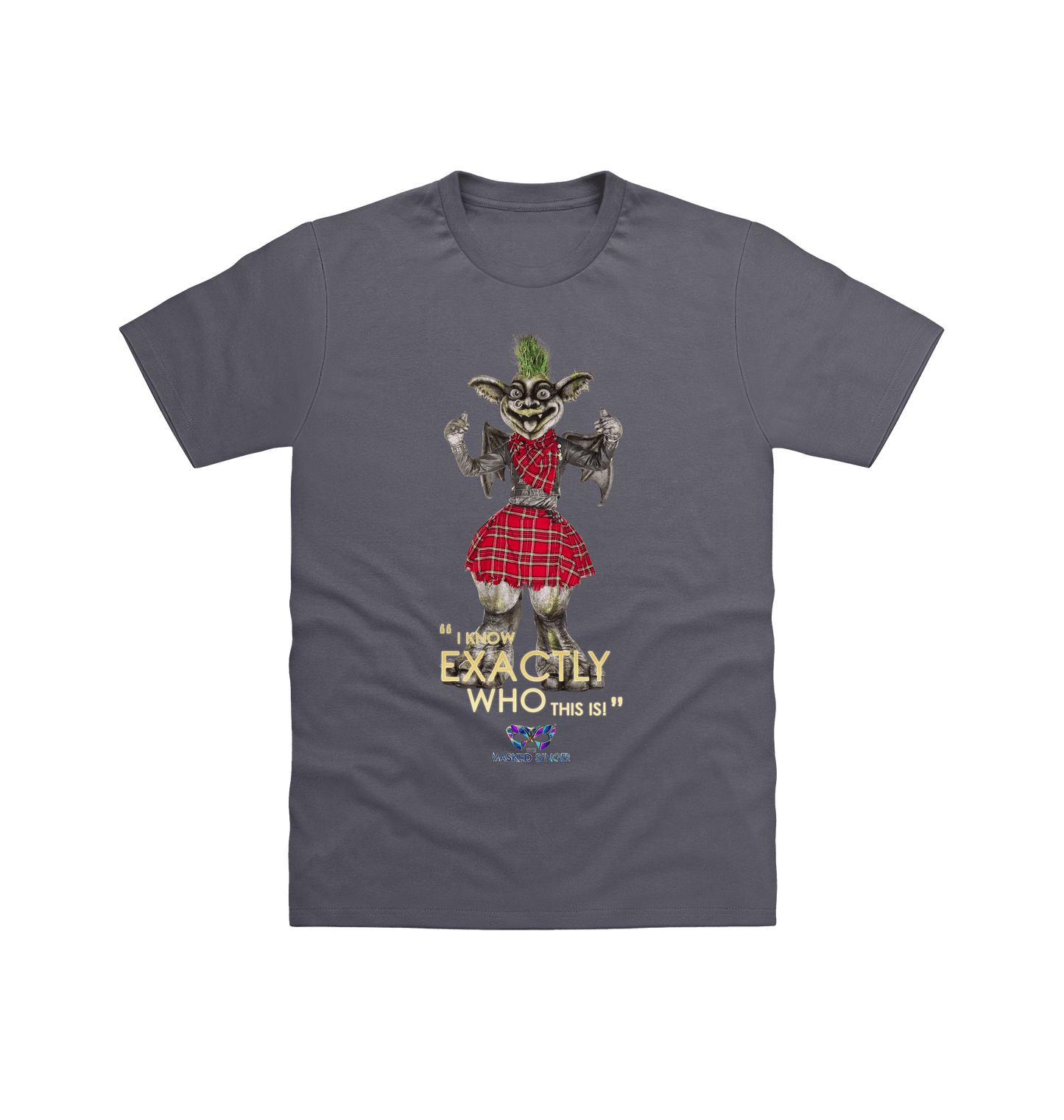 Charcoal Printed T-shirt Front