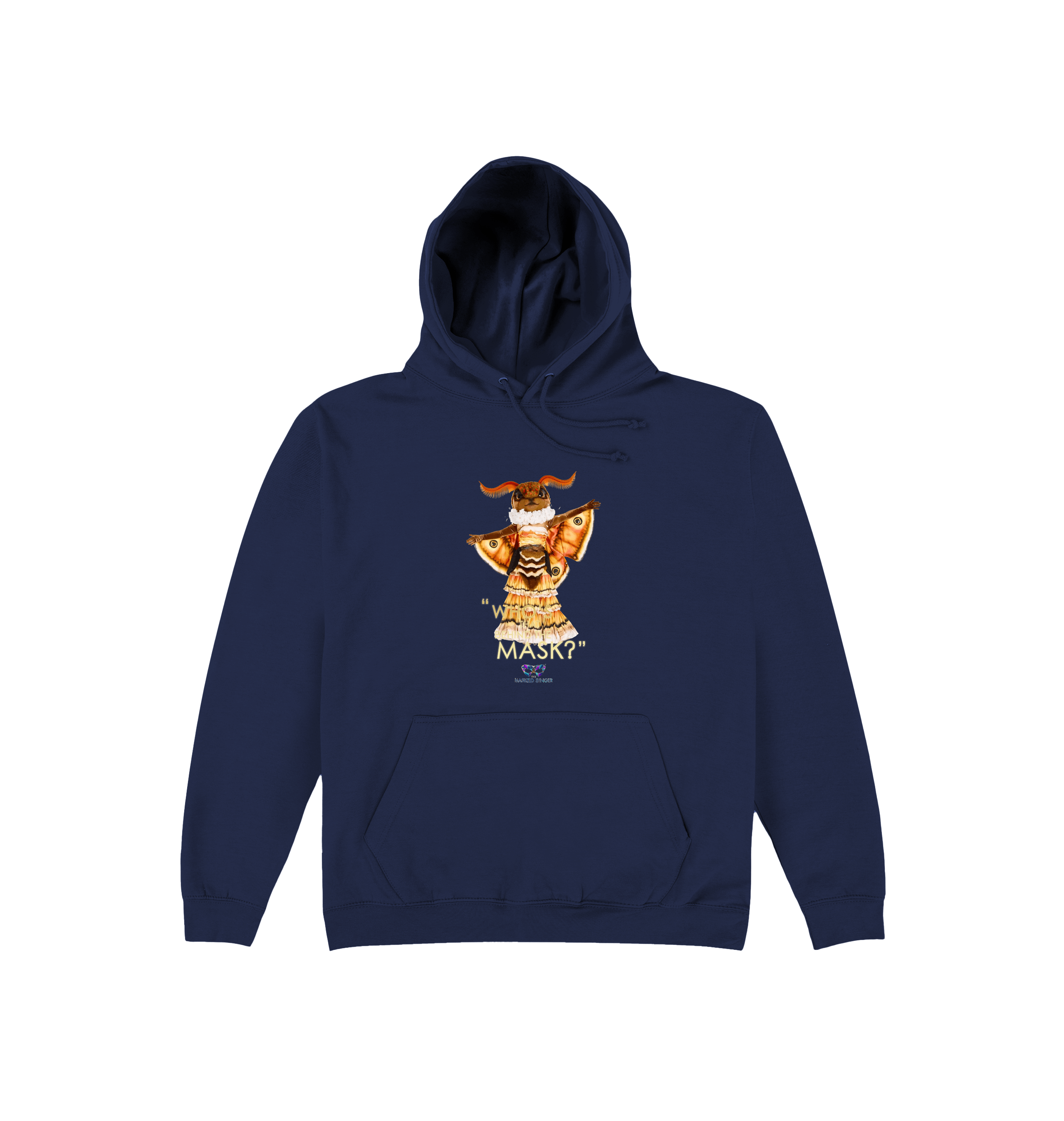 Oxford Navy Printed Hoody Front