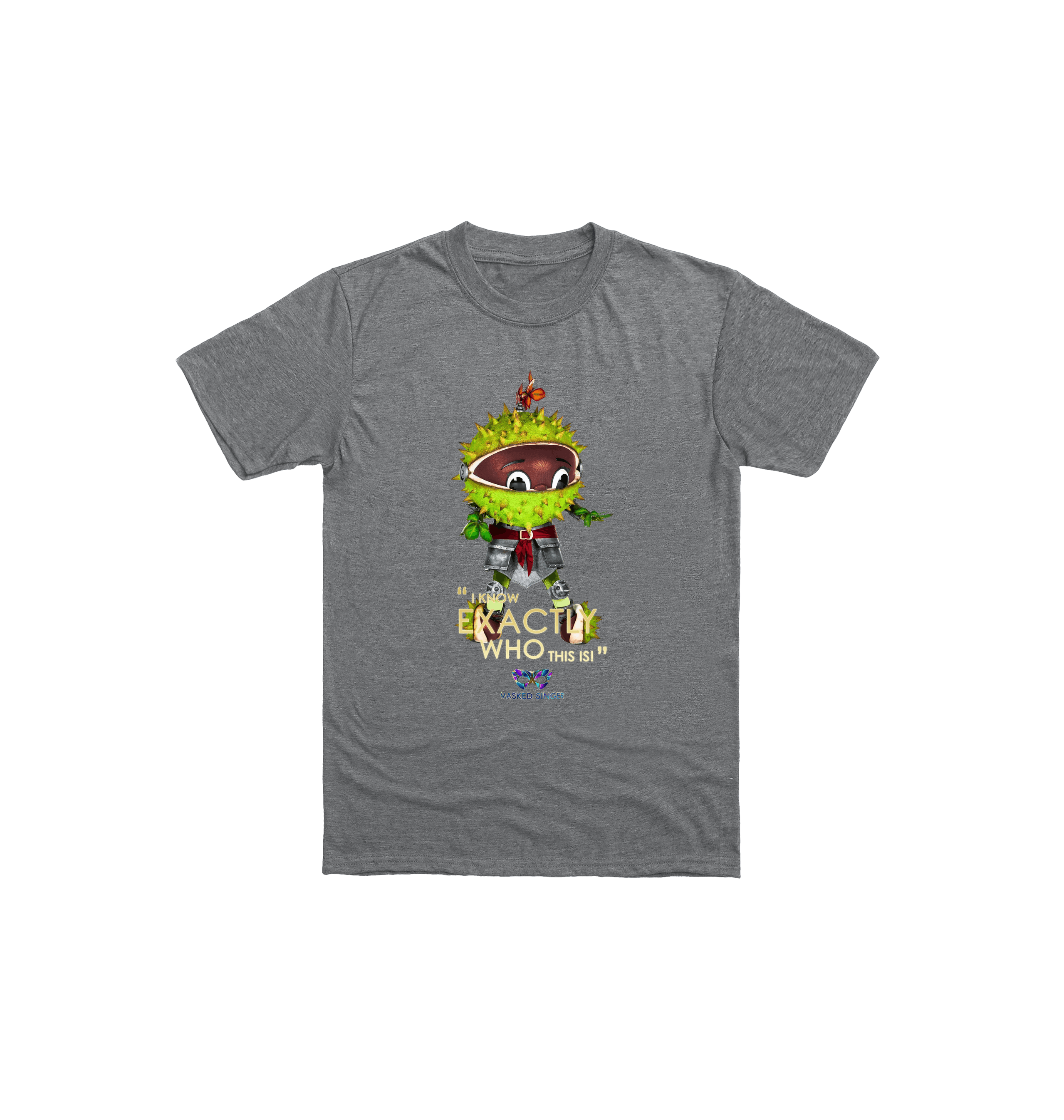 Graphite Heather Printed Kids T-Shirt Front