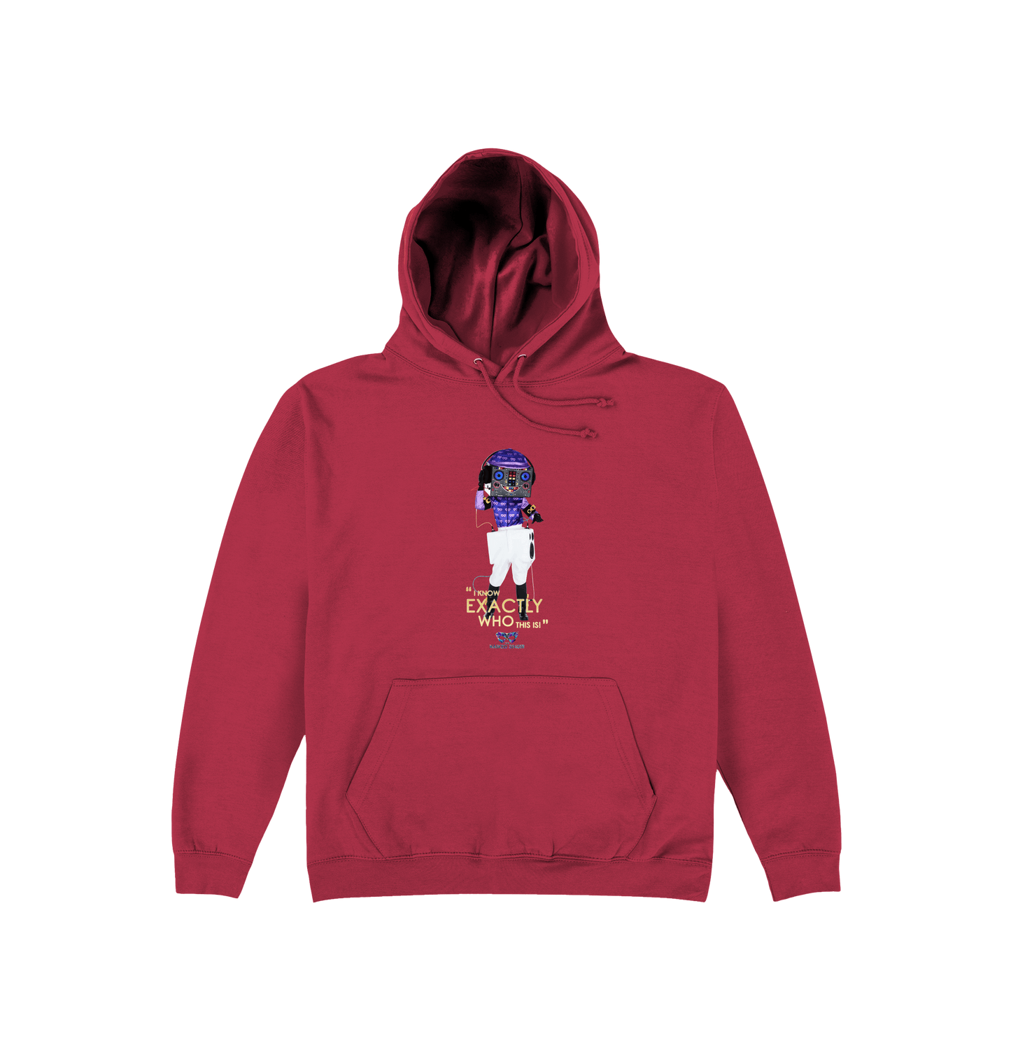 Brick Red Printed Hoody Front