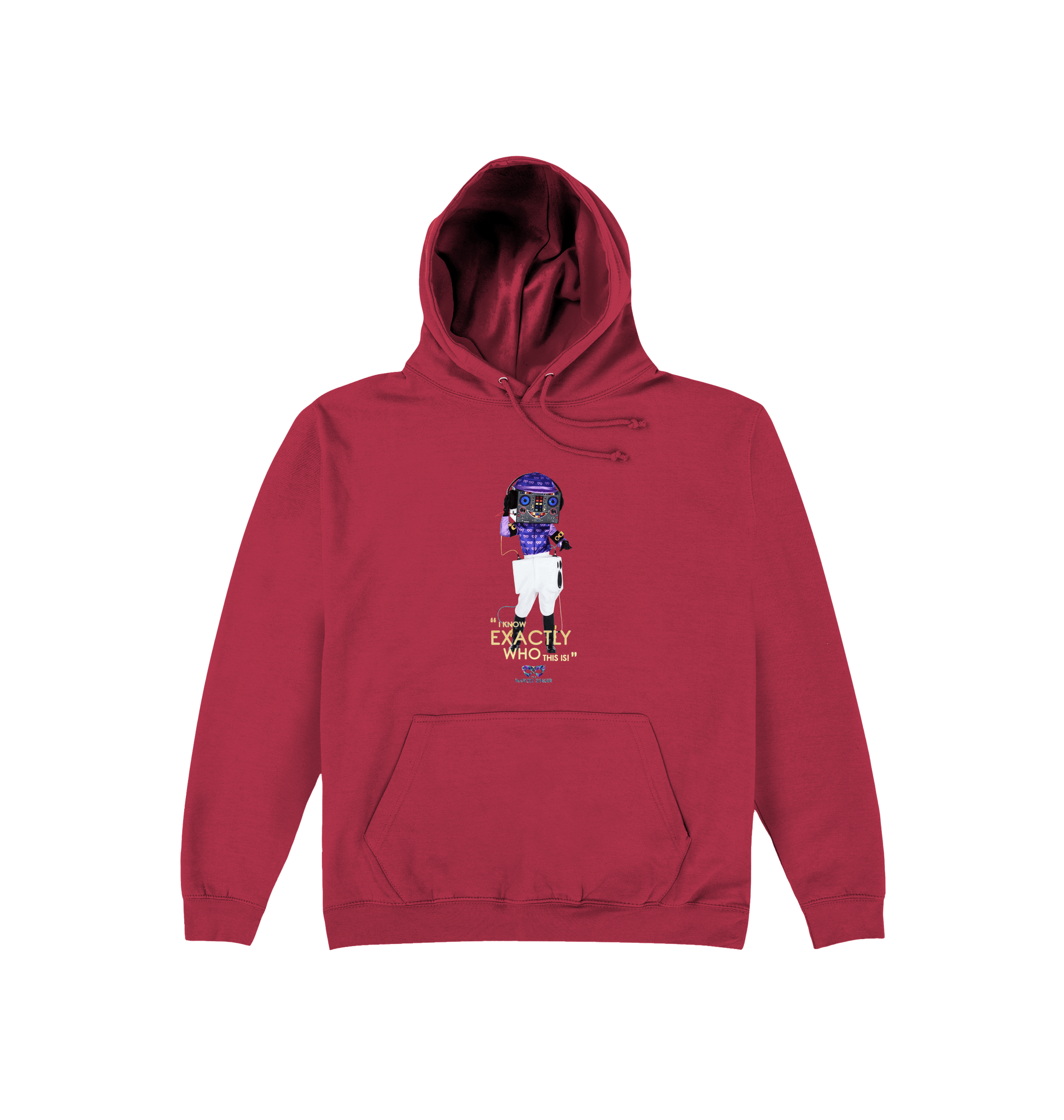 Brick Red Printed Hoody Front