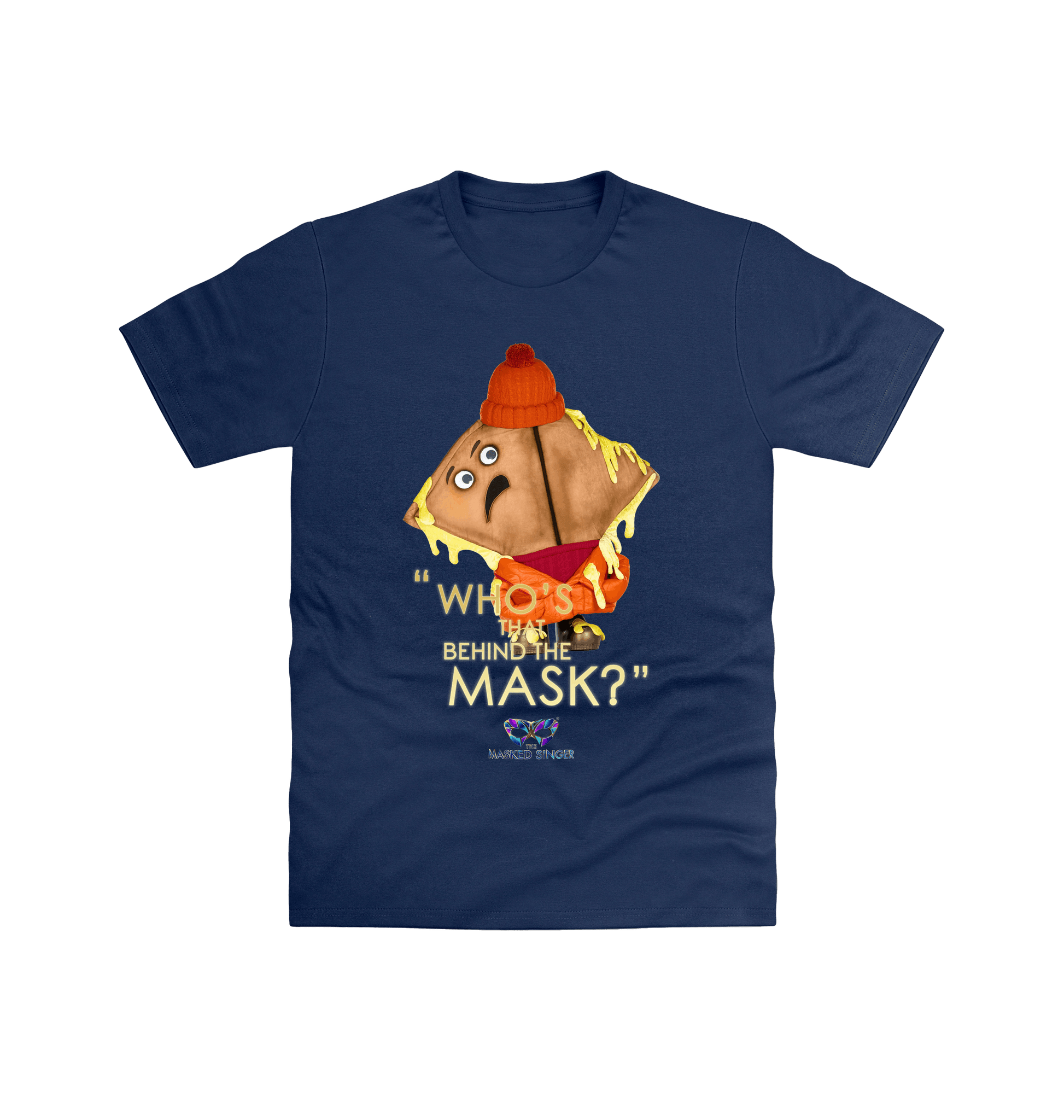 Navy Printed T-shirt Front