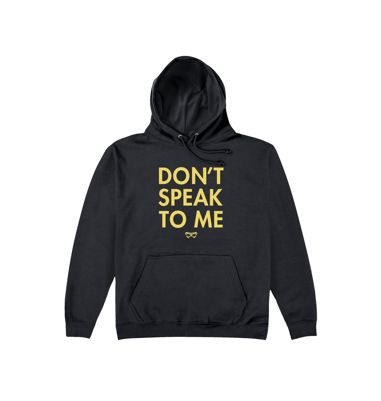 Jet Black Printed Hoody Front