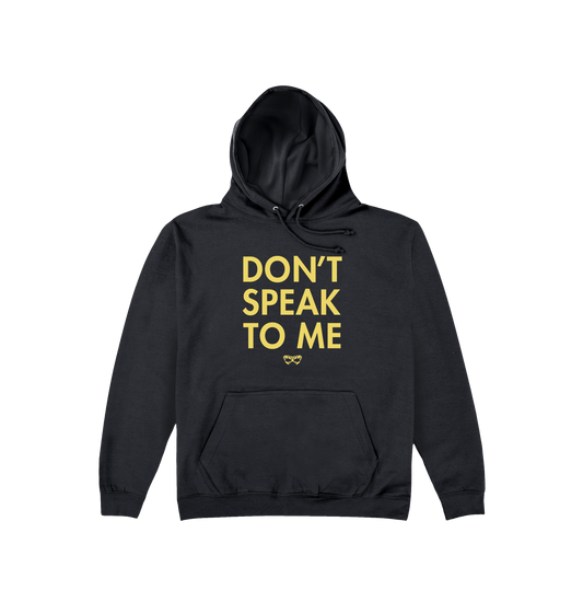 Jet Black Printed Hoody Front