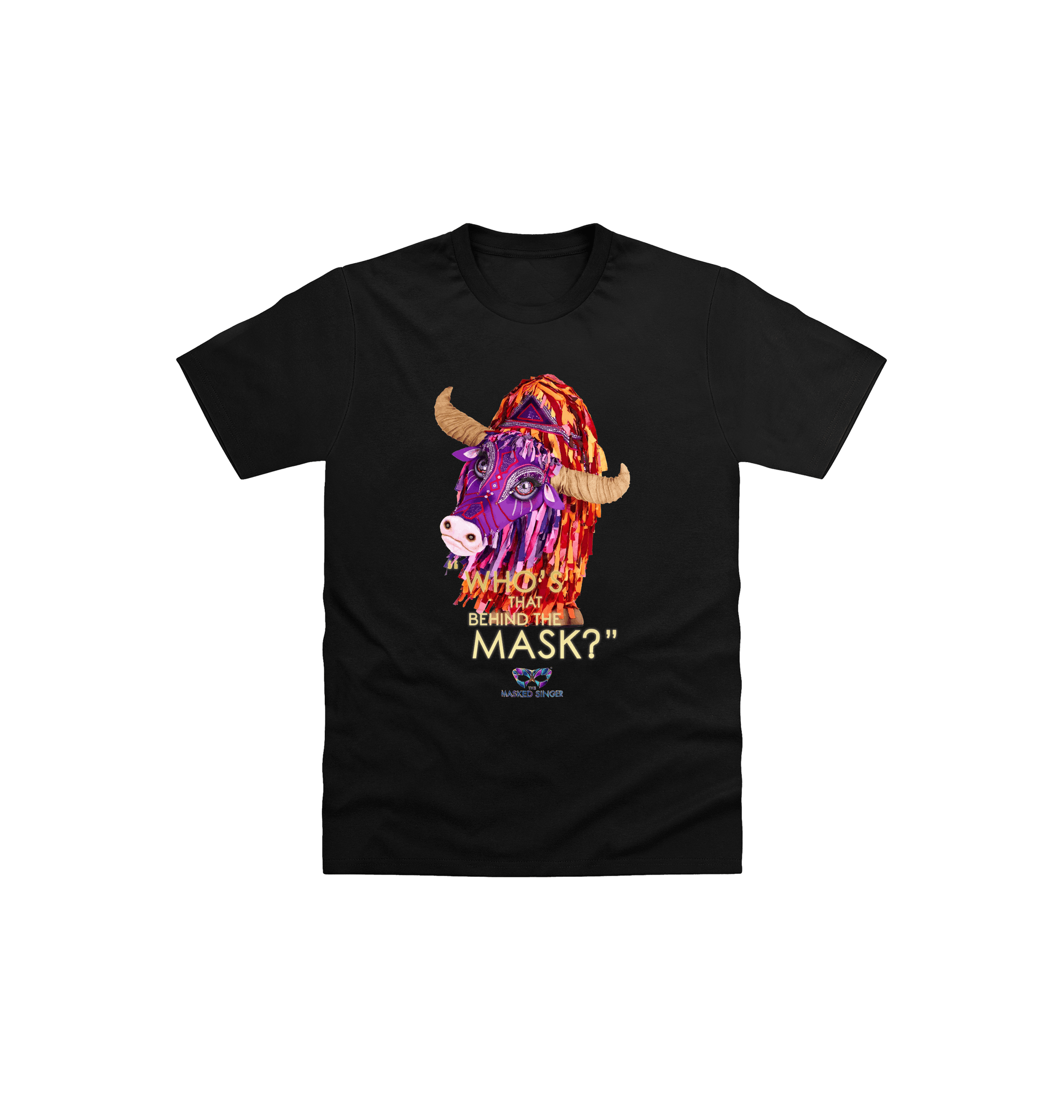 Black Printed Kids T-Shirt Front