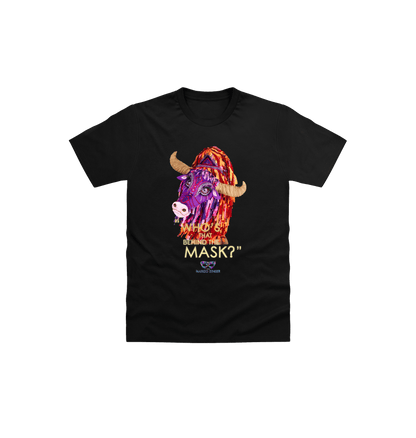 Black Printed Kids T-Shirt Front