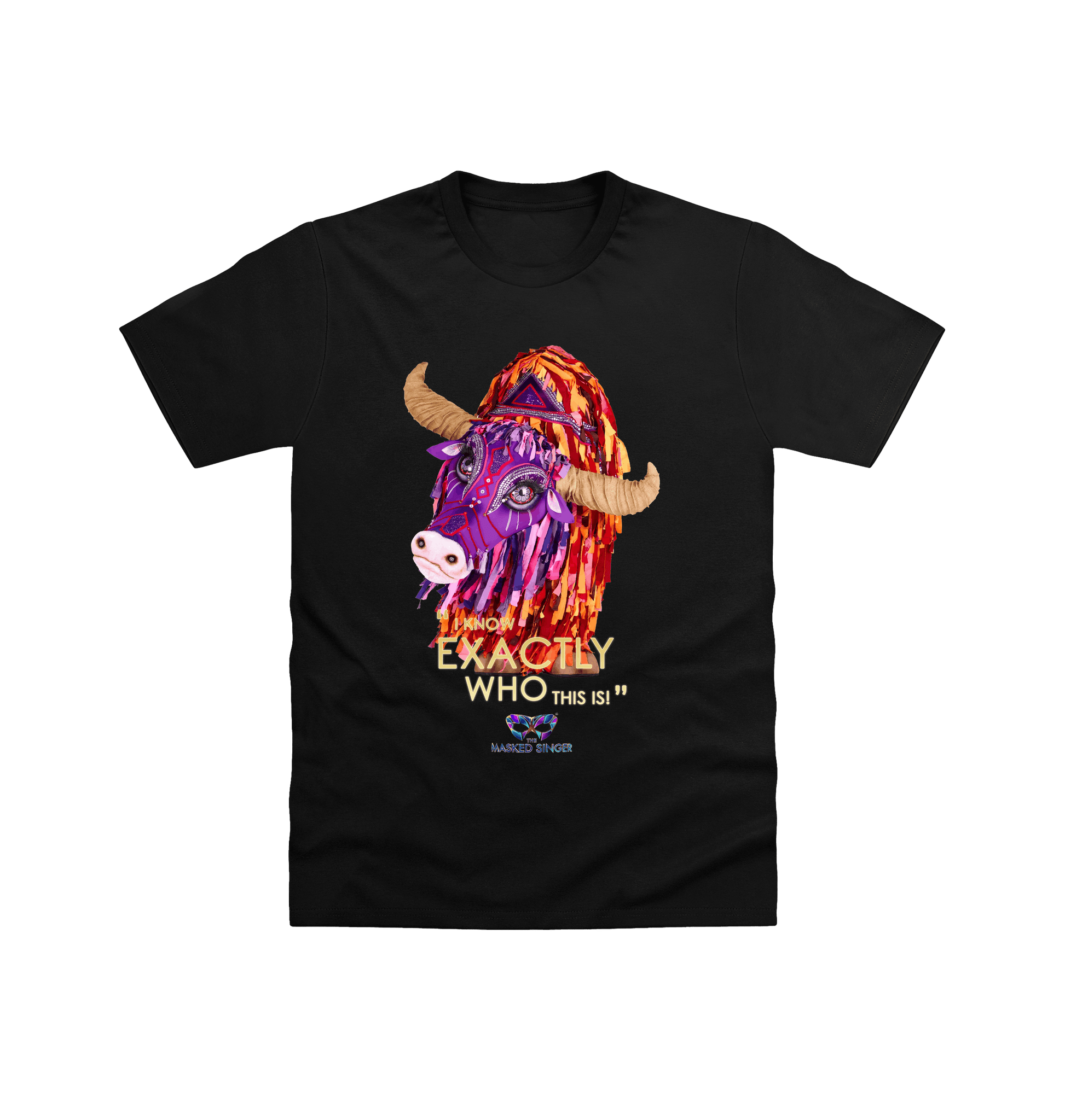 Black Printed T-shirt Front