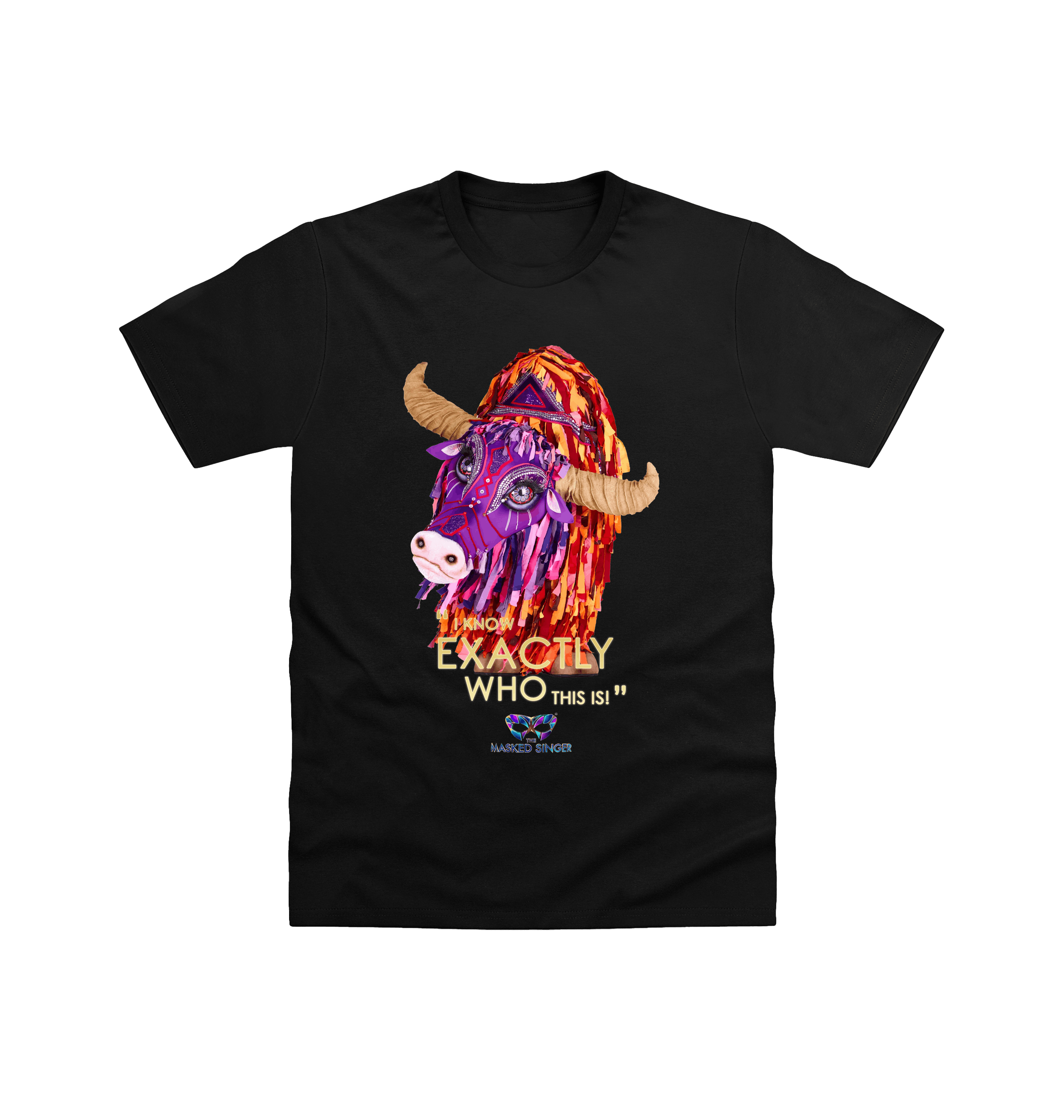 Black Printed T-shirt Front