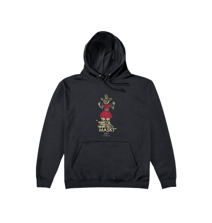 Jet Black Printed Hoody Front