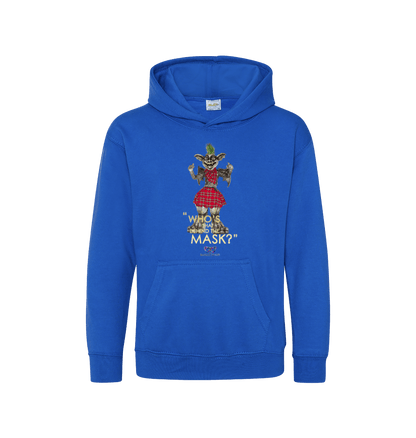 Royal Blue Printed Kids Hoodie Front